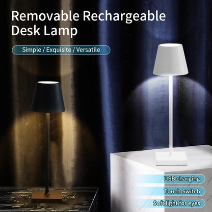 LED USB Rechargeable Desk Lamp - Ambiance Waterproof Led Lights Wireless Touch Lamps
