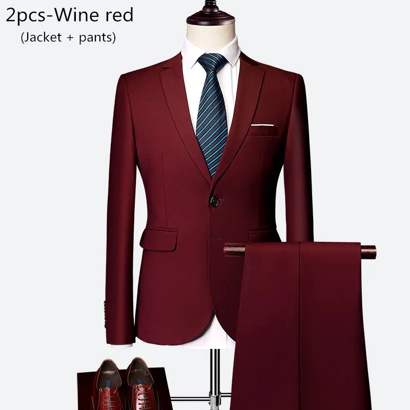 Men's 3-Piece Slim Fit Wedding Suit