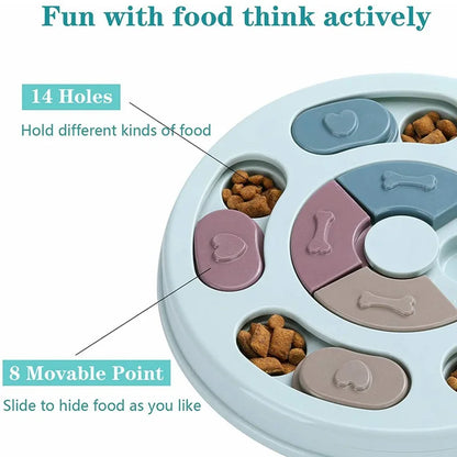 Dog Food Hiding Bowl  Slow Food Training - Interactive Educational Feeding Toy