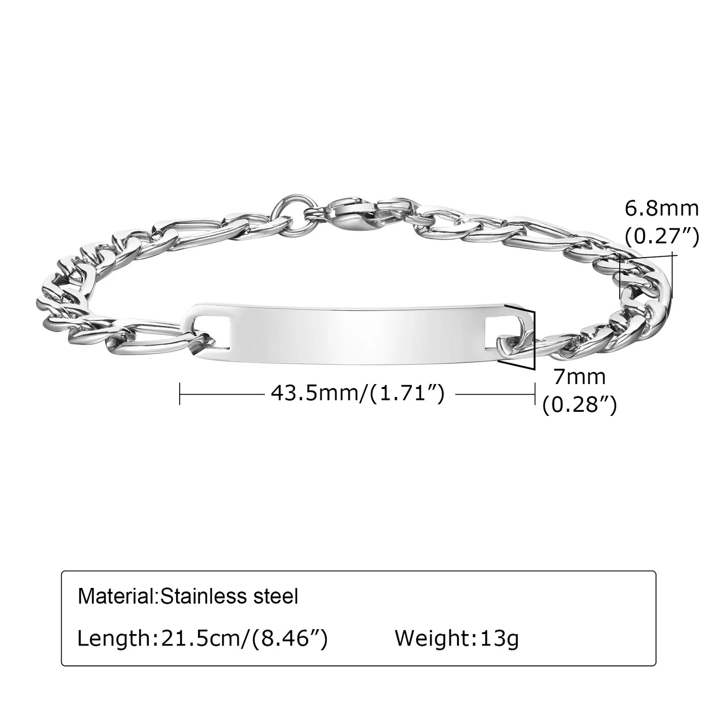 Individuelles Paar-Armband-Set aus Edelstahl