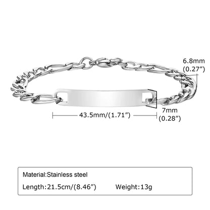 Individuelles Paar-Armband-Set aus Edelstahl