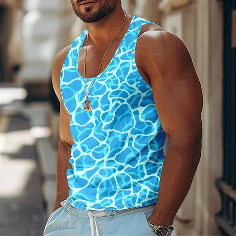 Sea Beach Casual Fashion Men's Tank Top for Summer