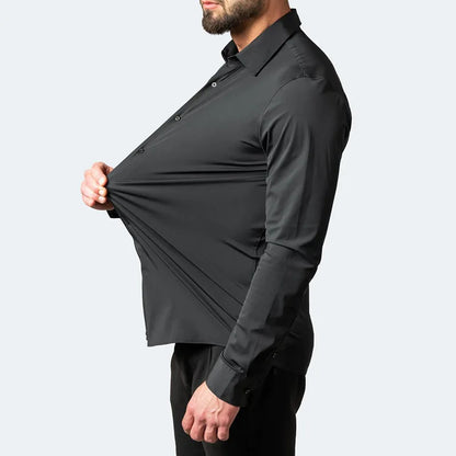 Chemise habillée sans coutures, coupe slim et très élastique
