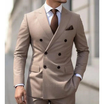 Costume classique noir 2 pièces pour homme, pour mariage ou affaires