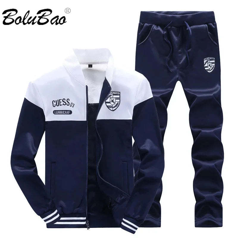 BOLUBAO Herren-Set aus Baseballjacke und -hose