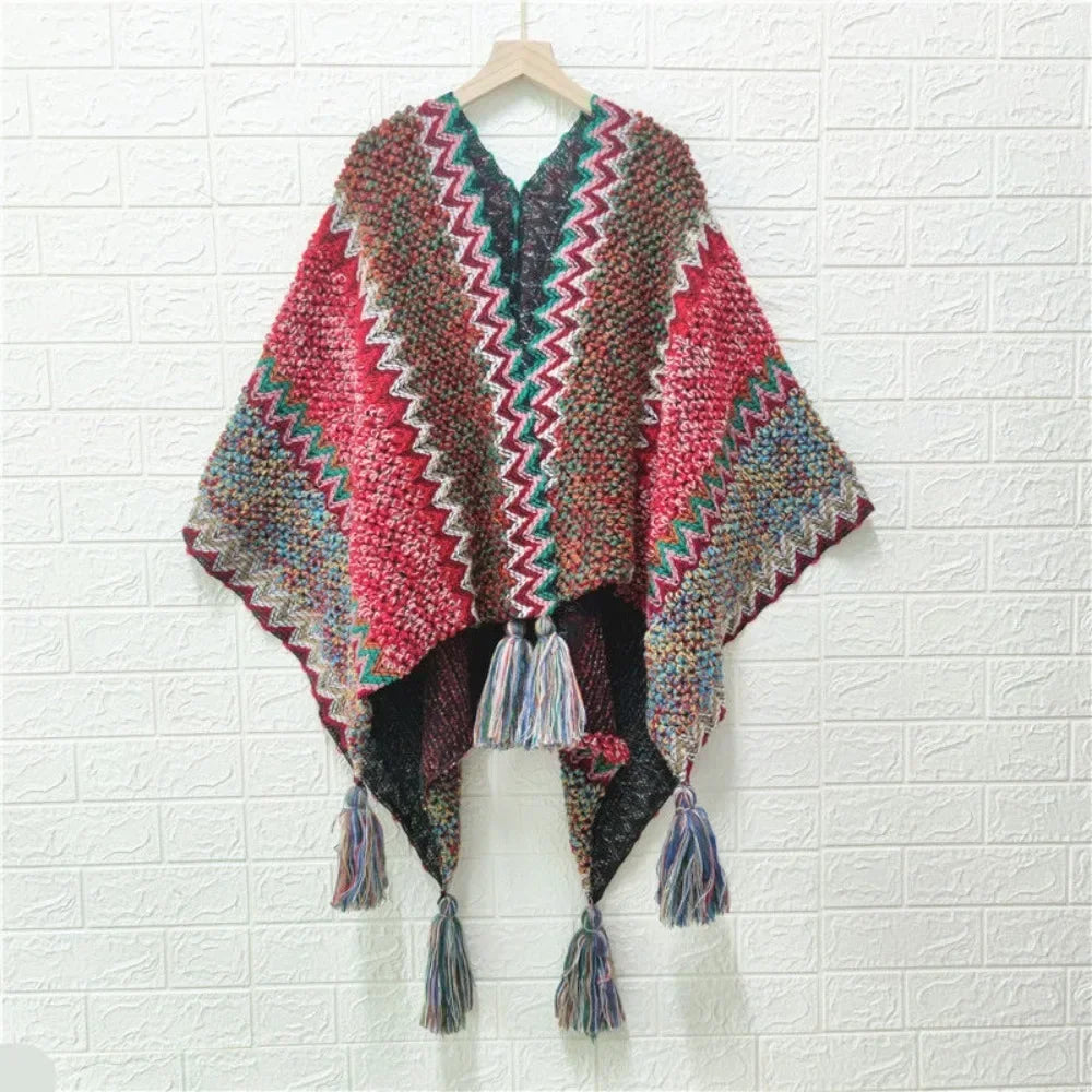 Elegant Knitted Cardigan Capes for Winter Style