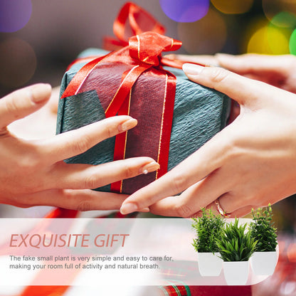 3pcs Faux Potted Plants Mixed Style for Home Deco