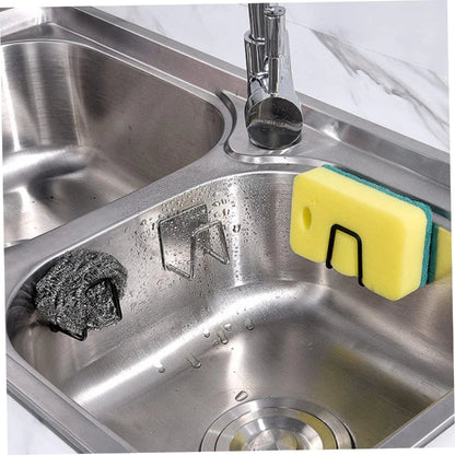 Porte-éponges de cuisine auto-adhésif en acier inoxydable