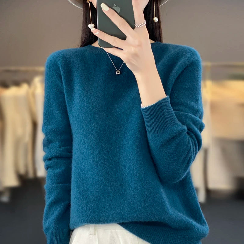Autumn Winter Women's Merino Wool Sweater