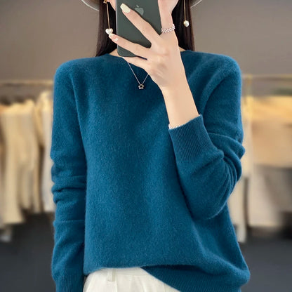 Autumn Winter Women's Merino Wool Sweater