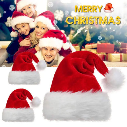 Long Plush Christmas Santa Hat for All Ages