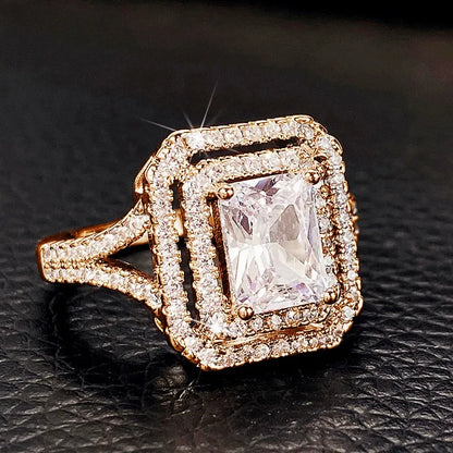 Huitan Fashion Square Zirkonia Damenringe