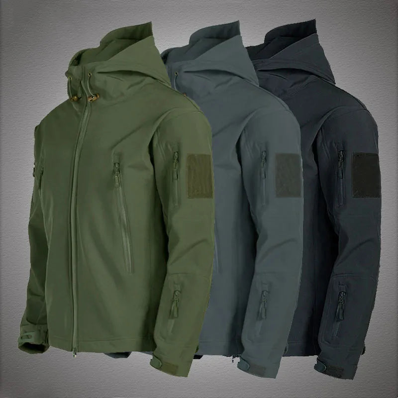 Taktische Softshell-Jacke mit Haifischhaut-Militär