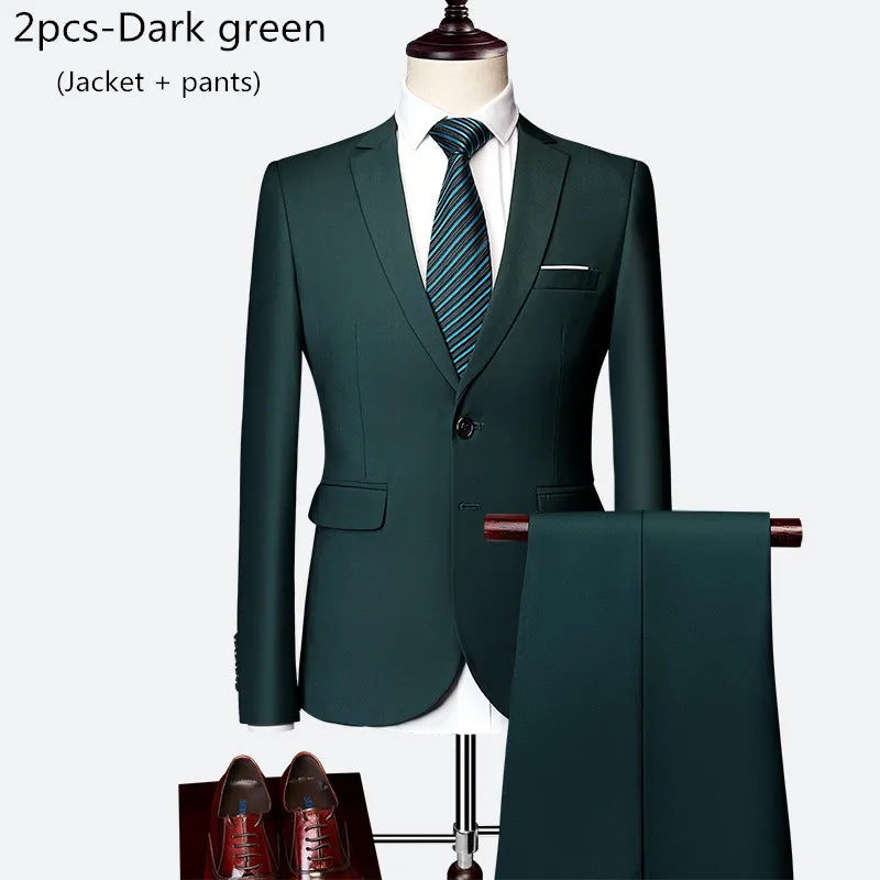 Luxury Men's 3-Piece Slim Fit Wedding Suit