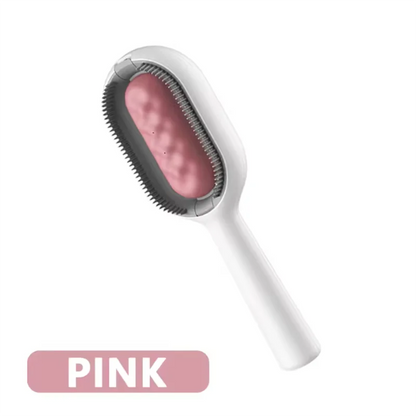Doppelseitige Haarentfernungs-Massagebürste für Haustiere