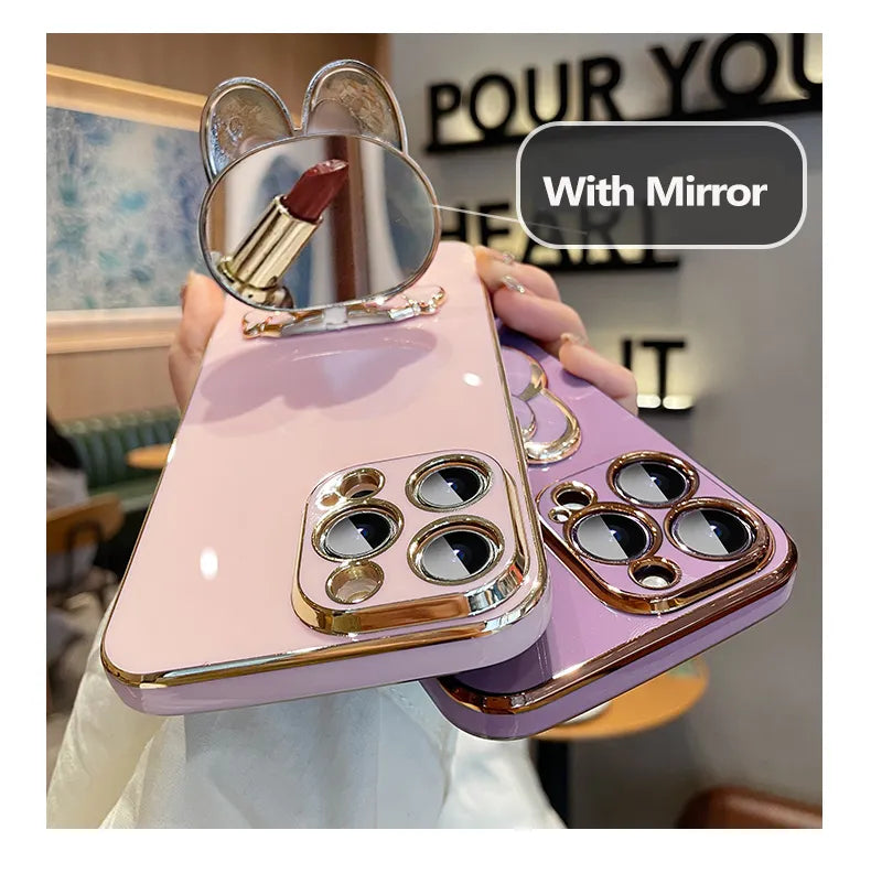 Mirror Plating Phone Holder Case