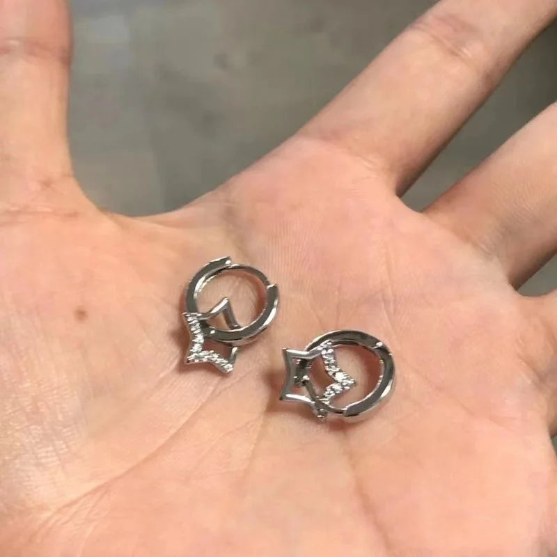 Women's Crystal Five Pointed Star Drop Earrings