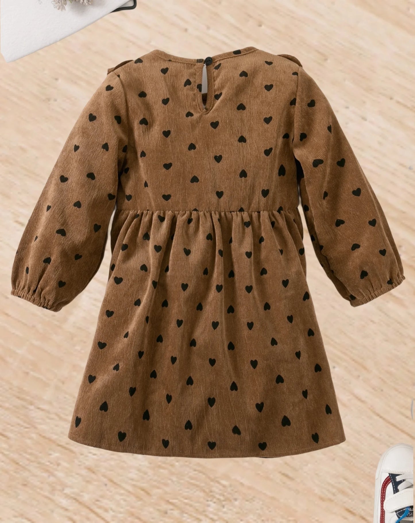 Girls' Vintage Lace Long Sleeve Dress