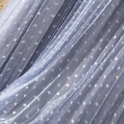 Jupe longue coréenne en tulle rose