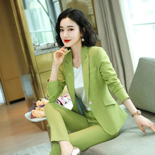 Elegant 2-Piece Summer Pants Set with Blazer for Women