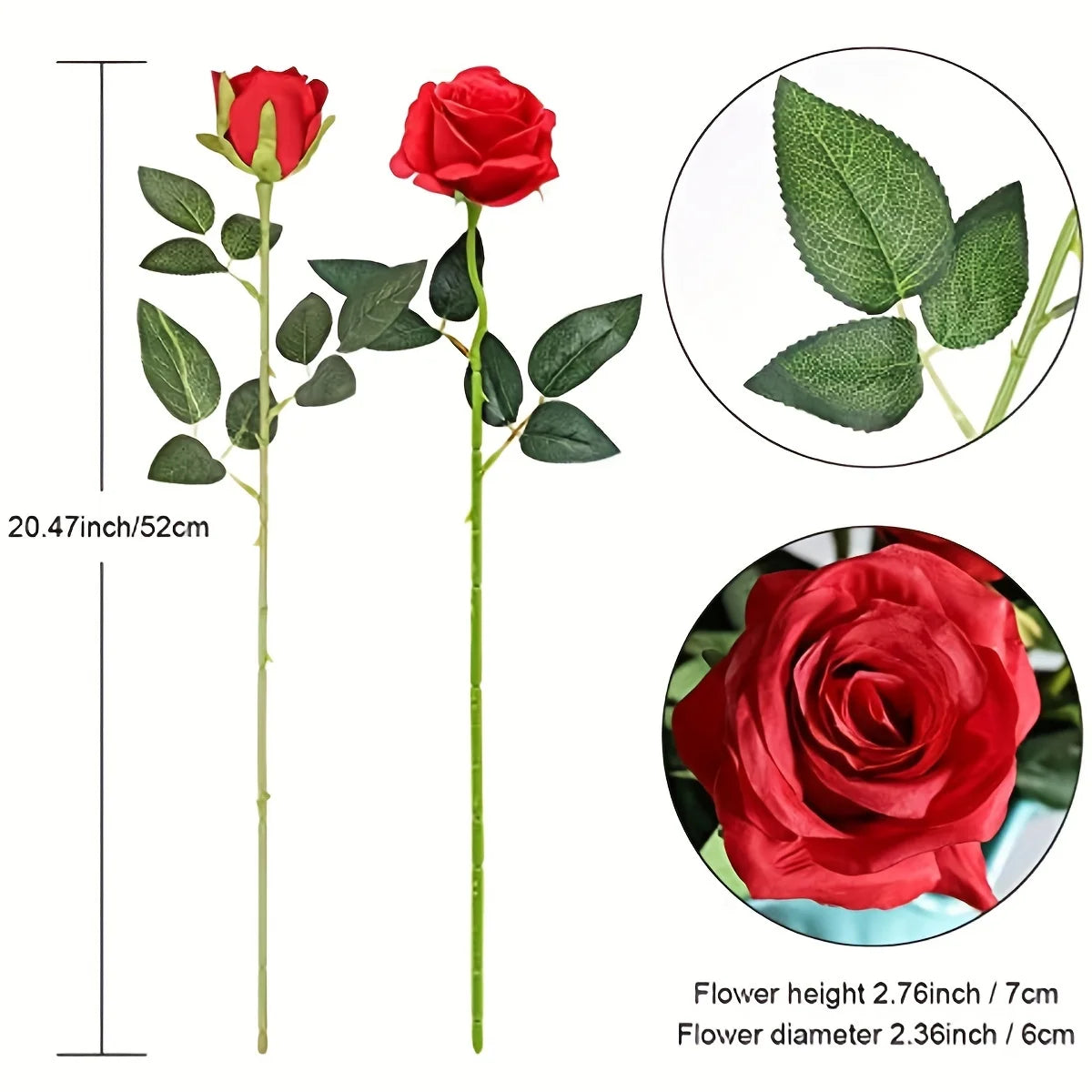 Realistic Artificial Roses for Weddings & Home Decor