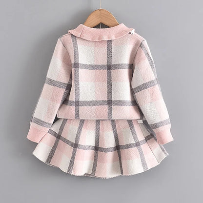 Bear Leader Winter Princess Plaid Set