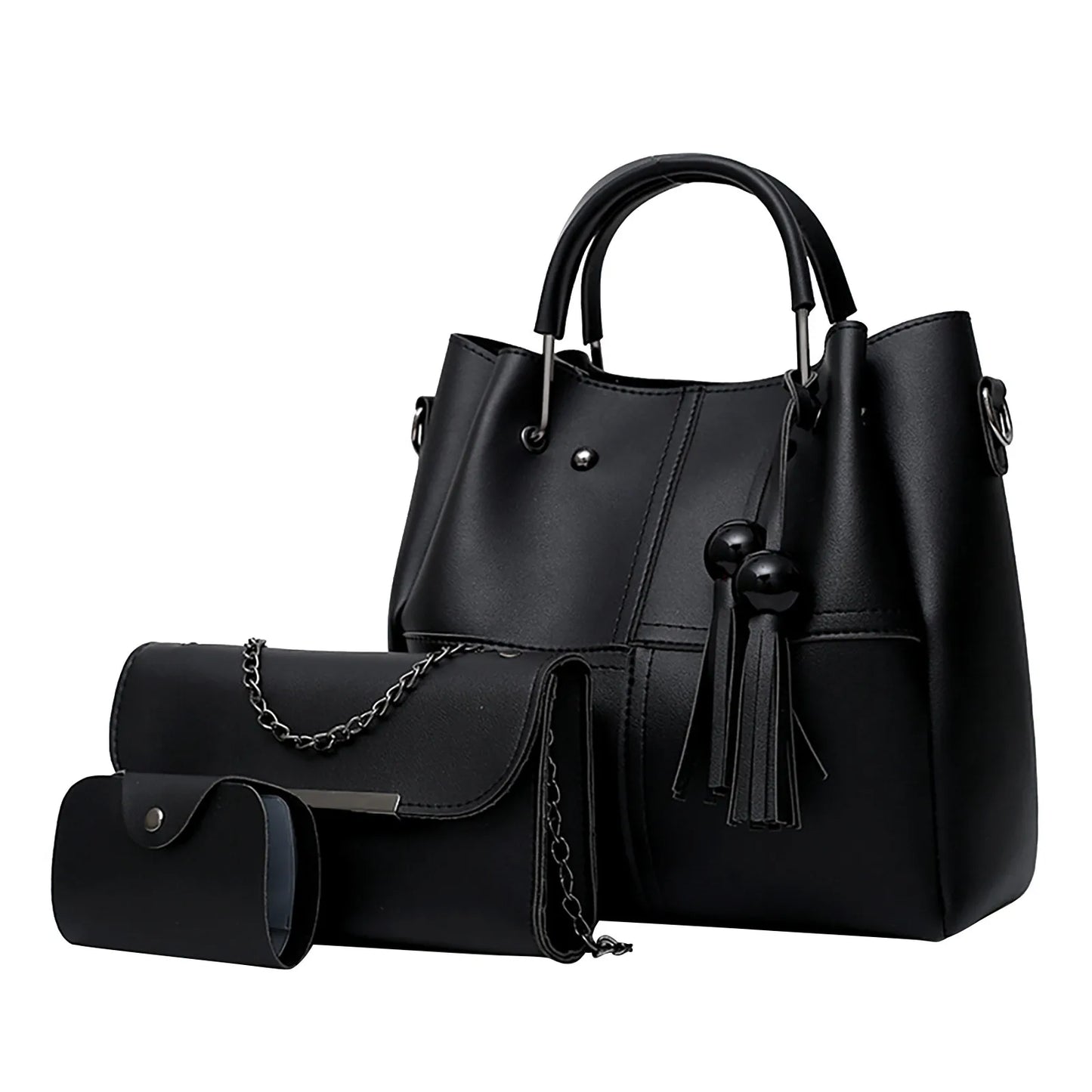 Fashionable Tassel Shoulder Messenger Bag Set for Women