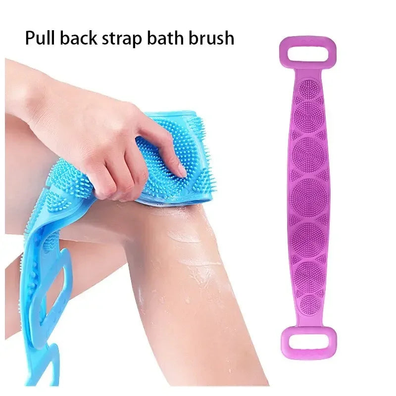 Silicone Body Sponge Scrubber and Massage Shower Belt