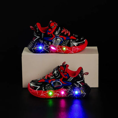 Disney LED Spiderman Beleuchtete Rutschfeste Outdoor-Sneaker für Jungen