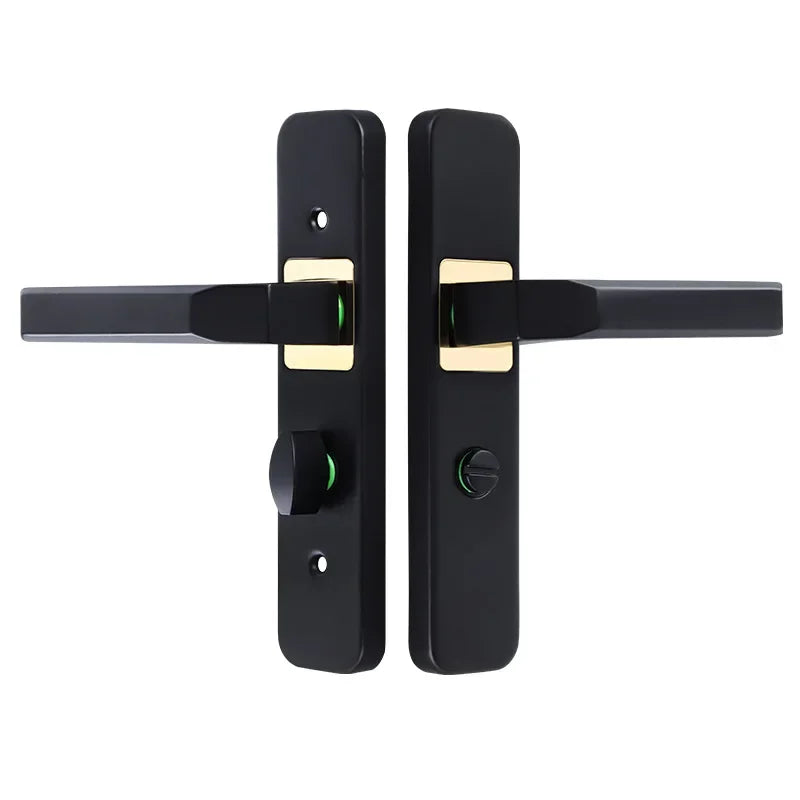 Schlüsselloses schwarzes Badezimmerschloss mit Zungengriff