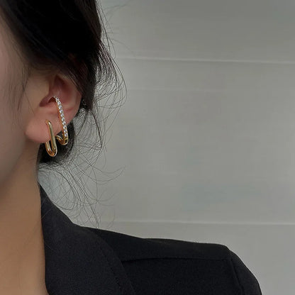Boucles d'oreilles à clous en cristal de luxe avec perle