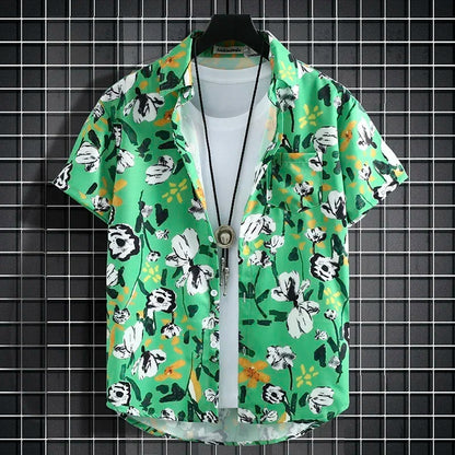 Chemise hawaïenne à manches courtes pour homme