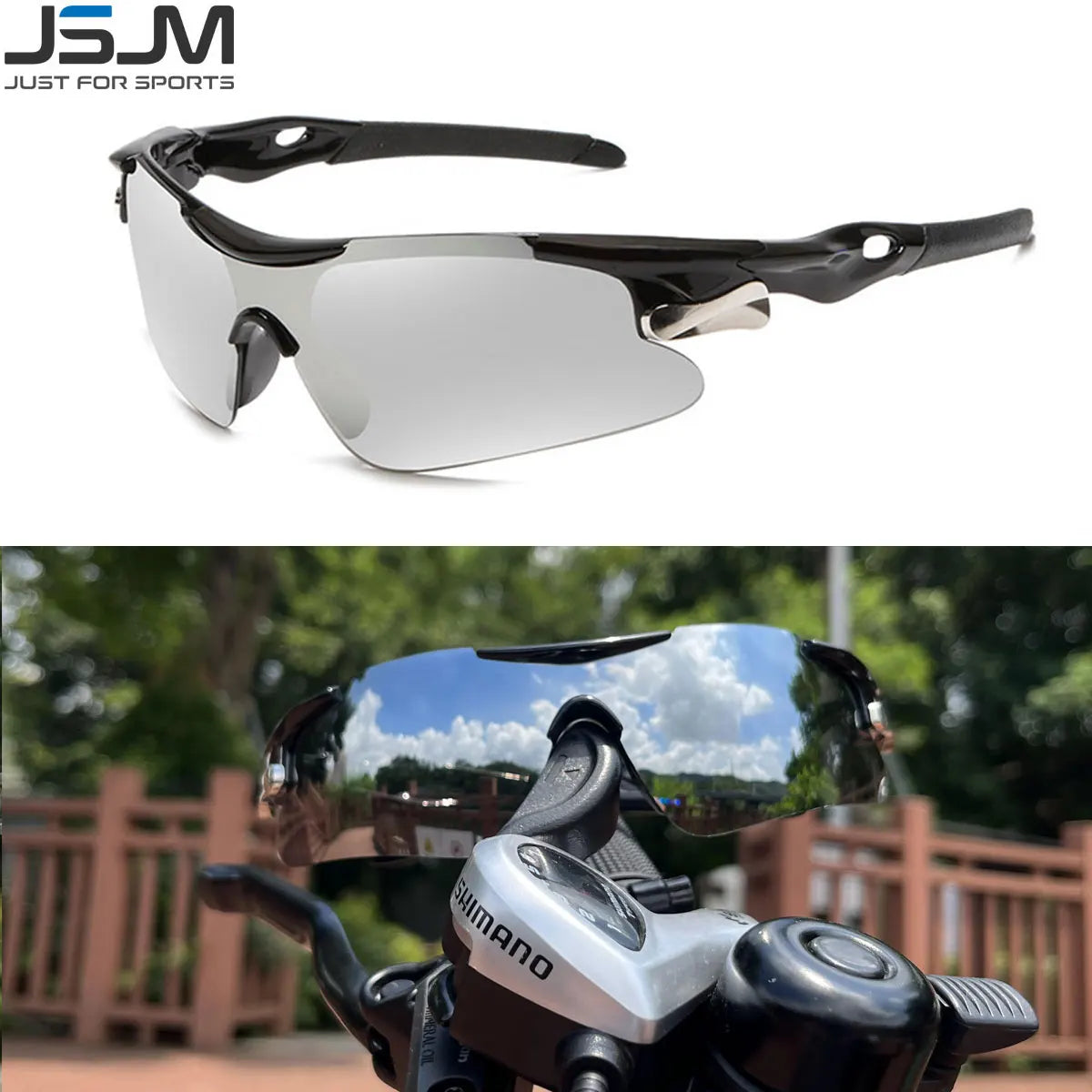 Herren-Fahrradsonnenbrille aus Polycarbonat