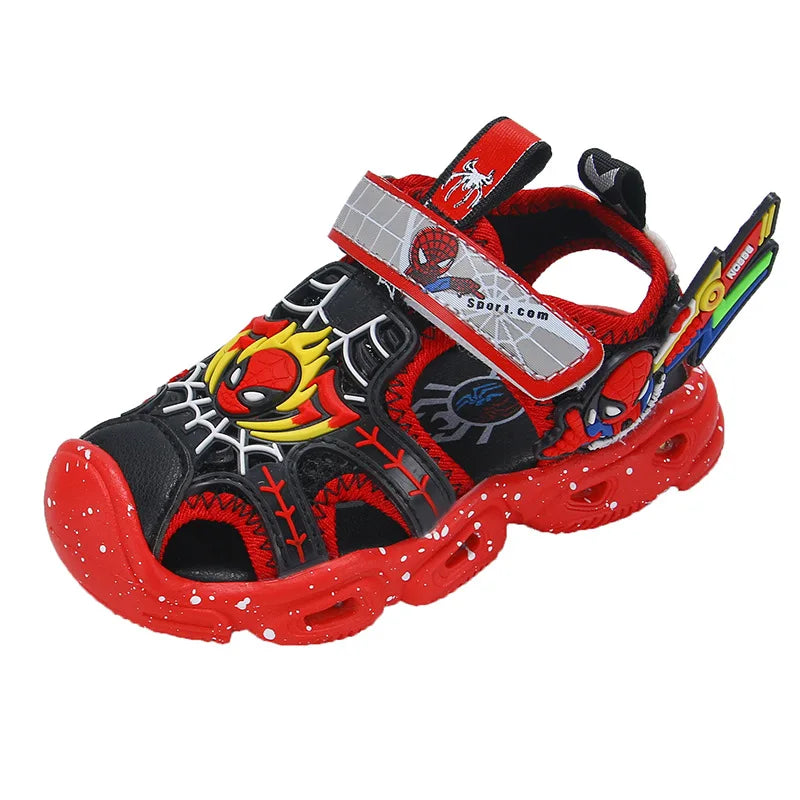 Sandales de sport à LED Disney Spiderman pour garçons - Douces et décontractées