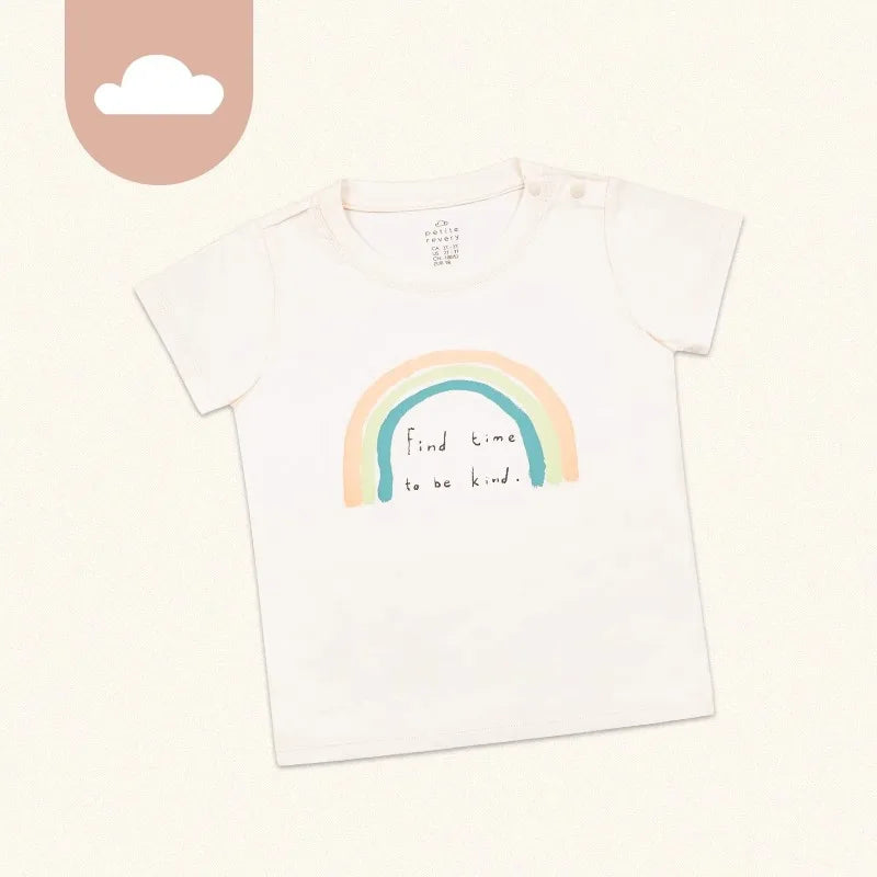 Korean Rainbow Print Kids' Summer Tee