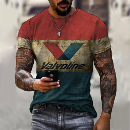 Retro Motorcycle Racing 3D Print Tee