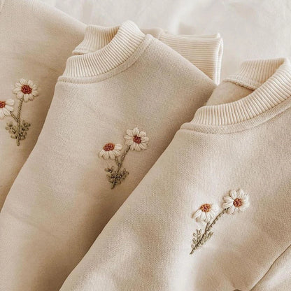 Fleece-Set mit Daisy-Sweatshirt und Jogginghose für Baby-Mädchen