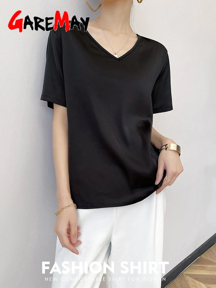 Elegant Silk Summer Women's T-Shirts