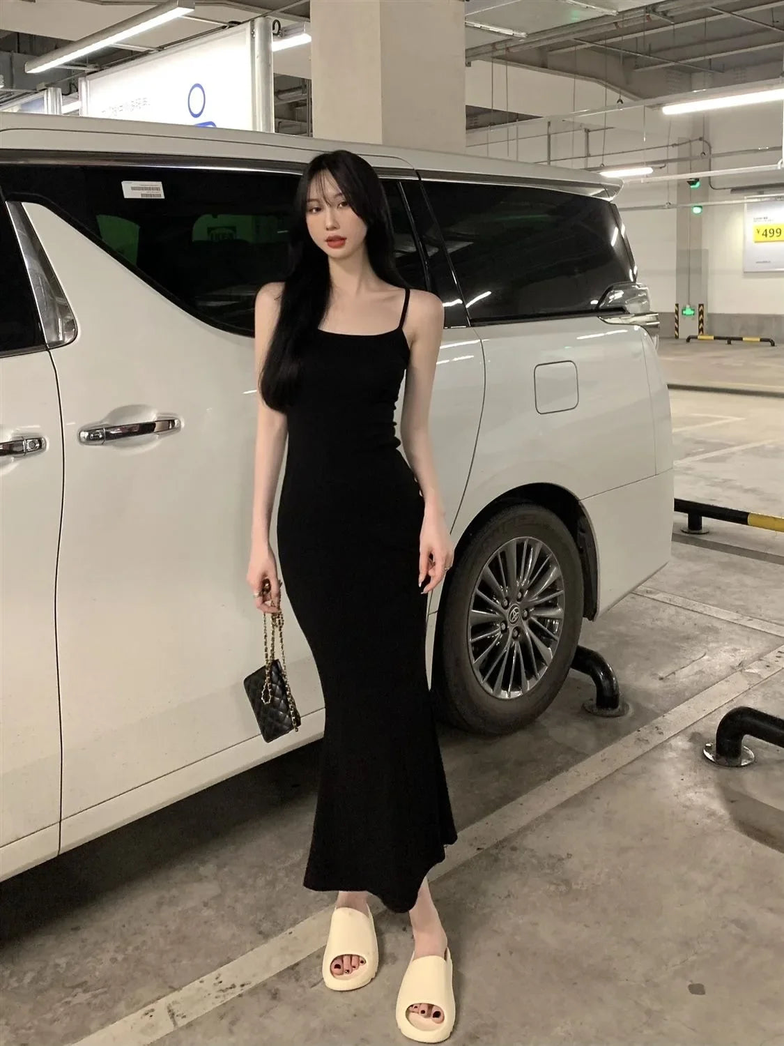 Robes maxi moulantes à manches courtes pour femmes