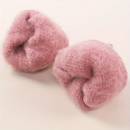 Gants d'hiver doux à demi-doigts en polaire de vison