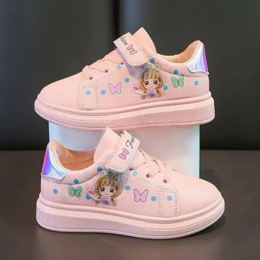 White Casual Leather Shoes for Baby Girls