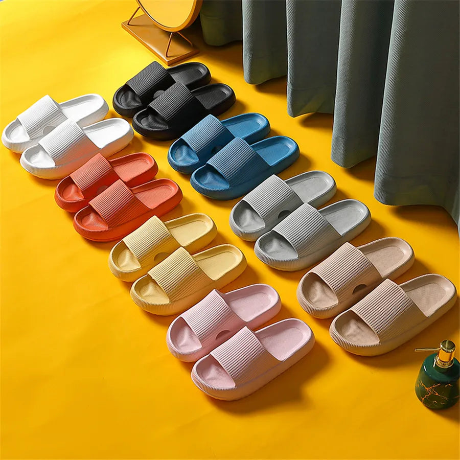 Women’s Cloud Cushion Non-Slip Bathroom Slippers