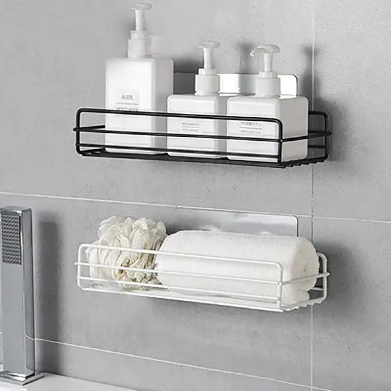 No-Drill Corner Toilet Storage Rack - Wall-Mounted Bathroom Shelf