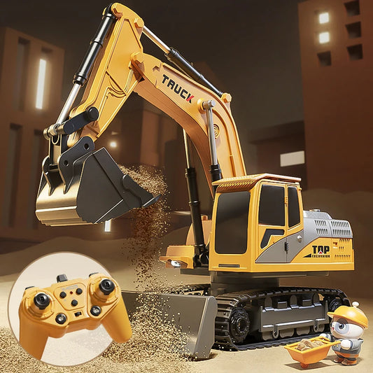 Light and Sound Remote Control Excavator Toy