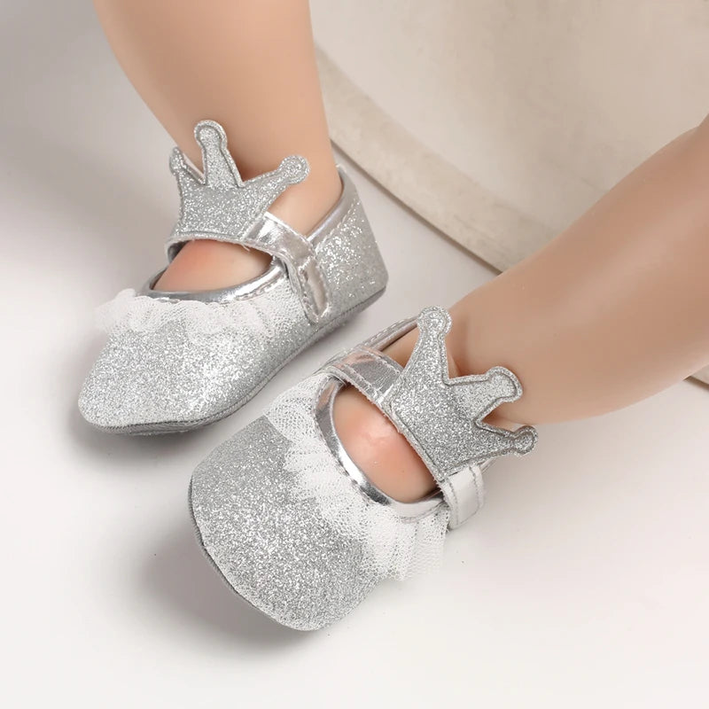 Chaussures bébé nouveau-né roses antidérapantes