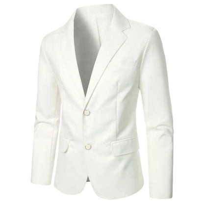 Solid Color Men's Blazer for Business & Events