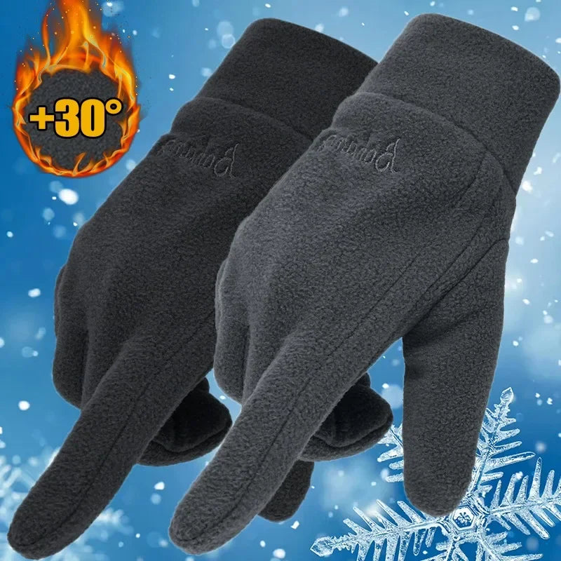 Thermal Fleece Gloves for Winter Outdoors