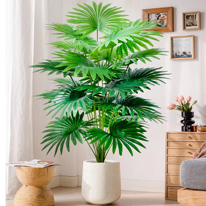 60-105cm Artificial Fan Leaf Tropical Decoration