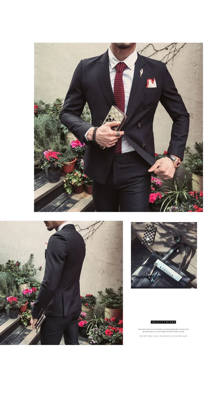 Men's Slim Fit One Button Suit Jacket