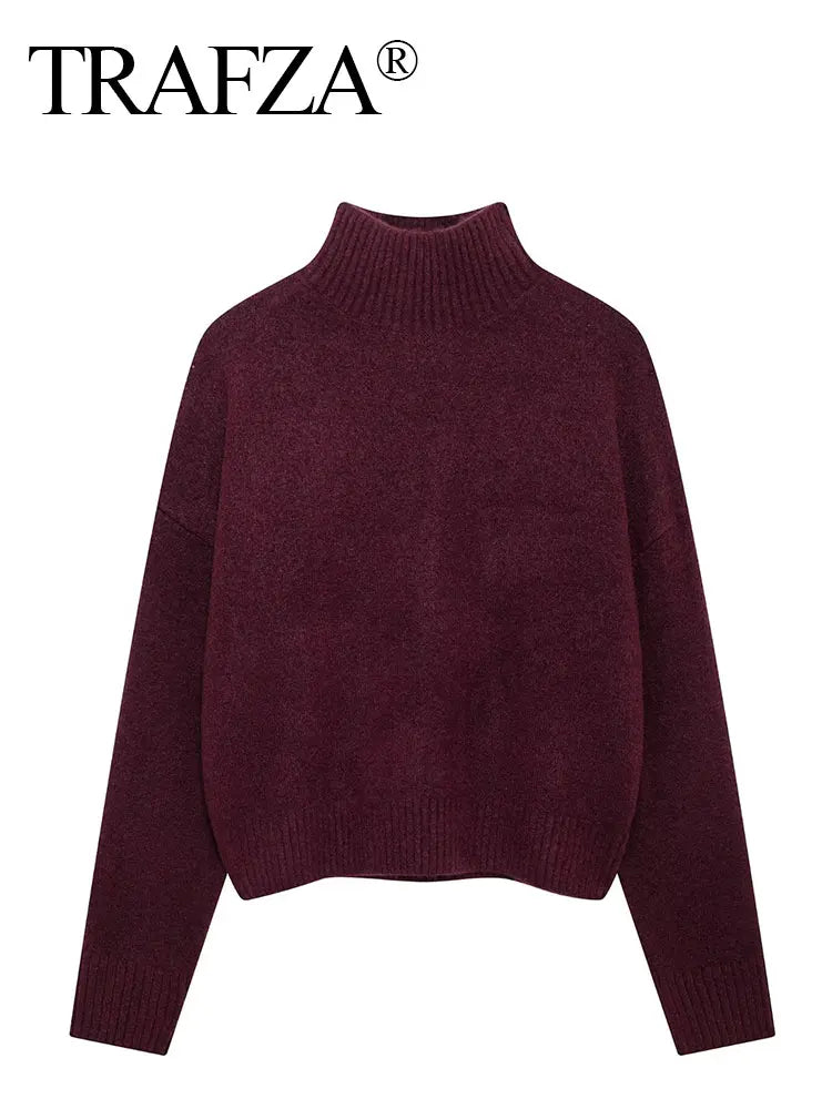 Pull ample à col rond pour femme
